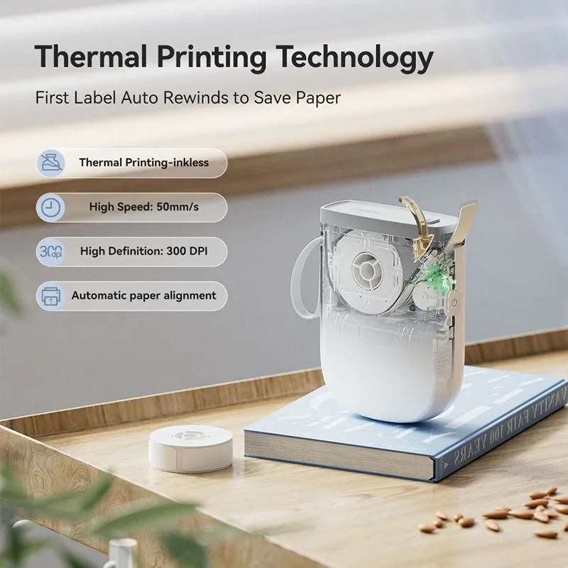 D11H 300DPI NIIMBOT Label Printer Mini Portable Bluetooth Wireless Label Maker Name Tag Kitchen Sticker Printing Maker D11 D110