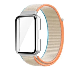 Premium Protector Case and Band Kit with Nylon Loop Strap and Glass Protective Shell - Samsung Galaxy Fit 3 (Milky with case 2)