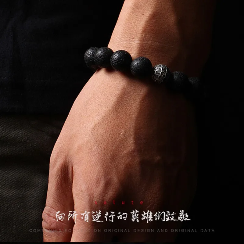 10mm Lava Stone Bead Bracelet & Bangles For Men Women Elastic Yoga Bracelet Jewelry Gift Accessories Gift beaded bracelet stone bracelet