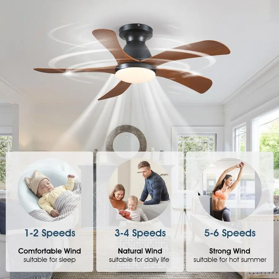 Low profile ceiling fan with lights image 5