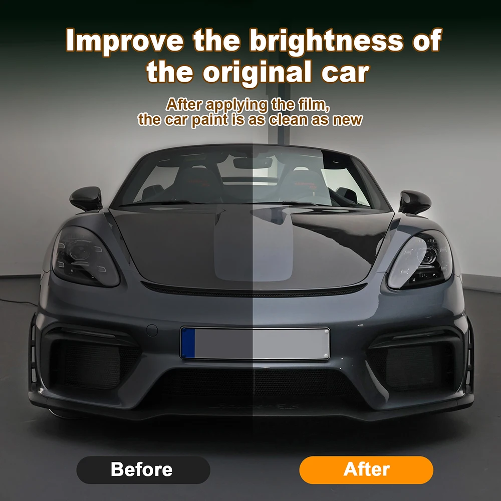 Auto Kit Trasparente Pellicola Del Corpo per Porsche 718 Spyder Gt4/gt4Rs 2019-23 Pre Cut Tpu Ppf Trasparente Adesivo Auto Pellicola di Protezione Della Vernice - Image 3