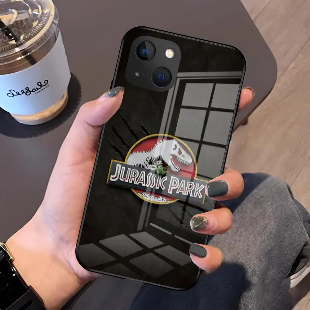 Jurassic Park Dinosaur World Glass Phone Case