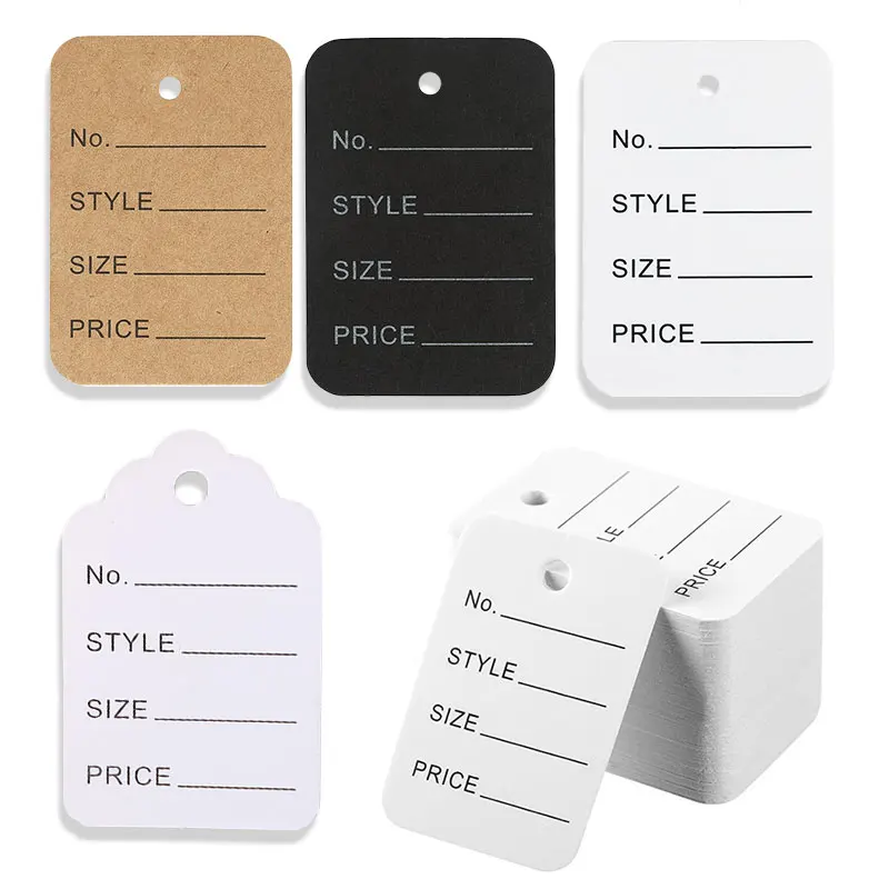 100pcs/lot 3.5x5cm Price Tags Kraft Paper Lables for DIY Jewelry  Retail Price Tags Handmade Clothes Size Tags Store Hang Lables 50pcs lot earrings necklaces display cards blank kraft paper hanging price tag card for jewelry retail packaging storage tools