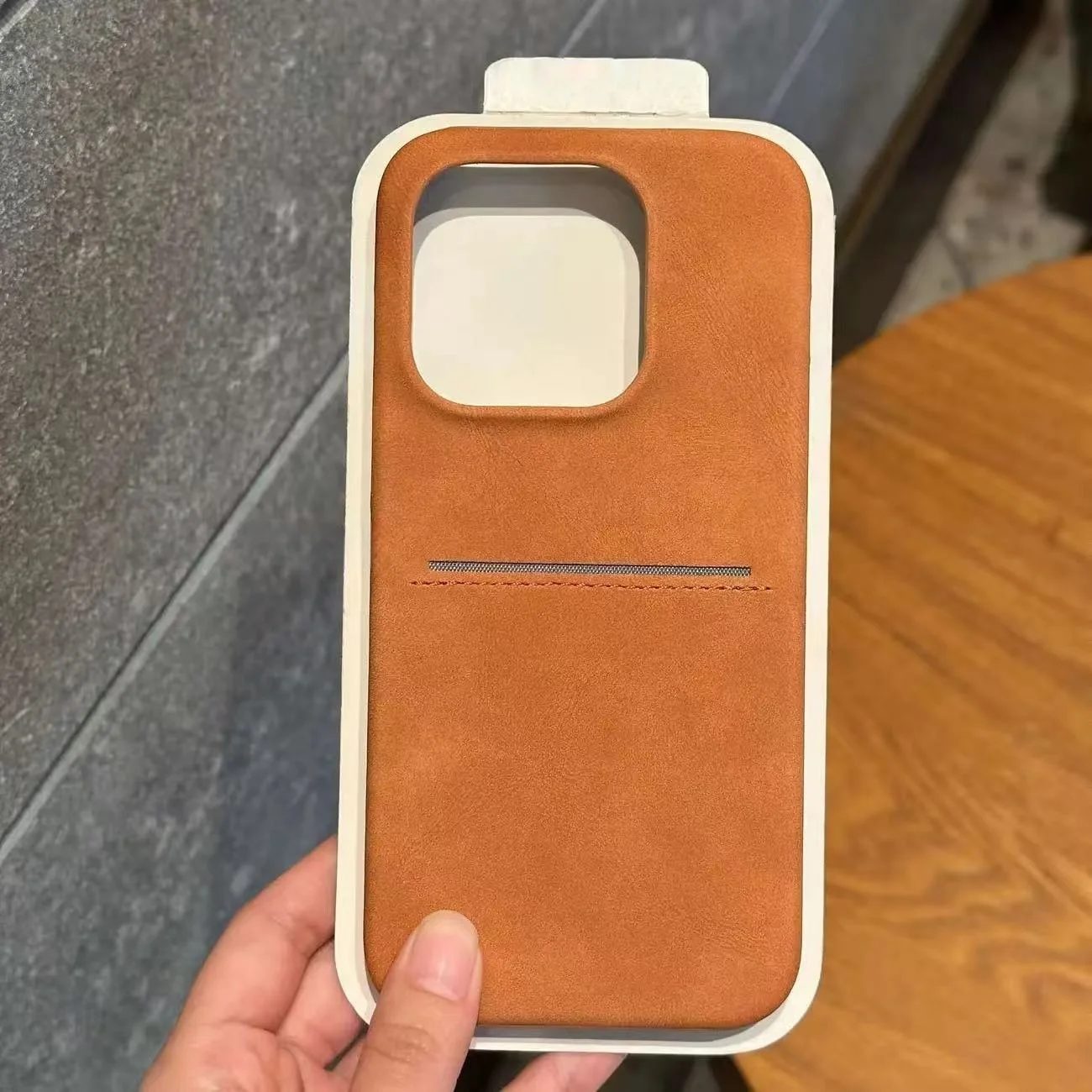 Premium Sheepskin Leather Business Card Slot Case – Matte Wallet Cover