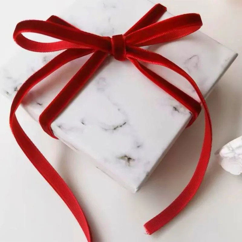 Nastro di velluto da 1 cm su un lato non elastico fai da te fai da te fiocco confezione regalo nastro accessori di abbigliamento nastro festival 10 metri - immagine 2