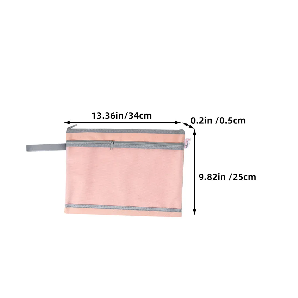 4Pcs 대용량 가시성 파일 가방 지퍼 주최자 파우치 문서 홀더 학생용 사무실 홈 스쿨 지퍼 파우치