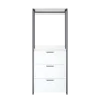 "Fiona Wood Metal Walk-in Closet 3 Drawers Organizer" 1