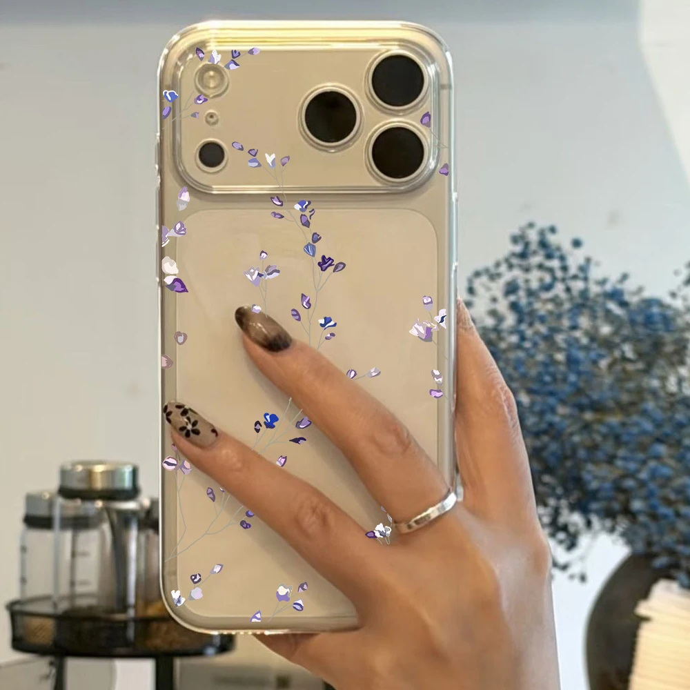 Chic Clear Floral TPU Phone Case with Flower Design