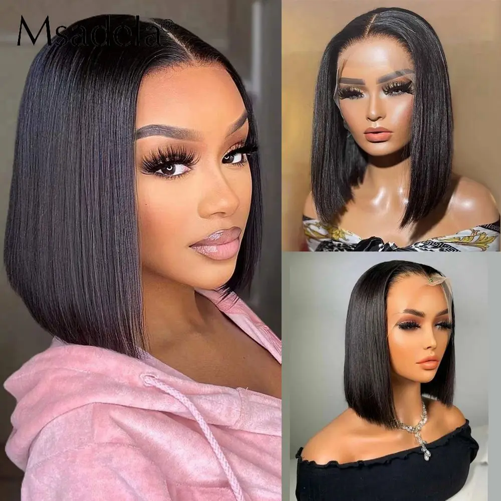 Ginger Orange Short Bob Synthetic Straight Wig Cosplay Ash Blonde Drag Queen Pixie Cut 13X4 Lace Front Wigs For Black Women