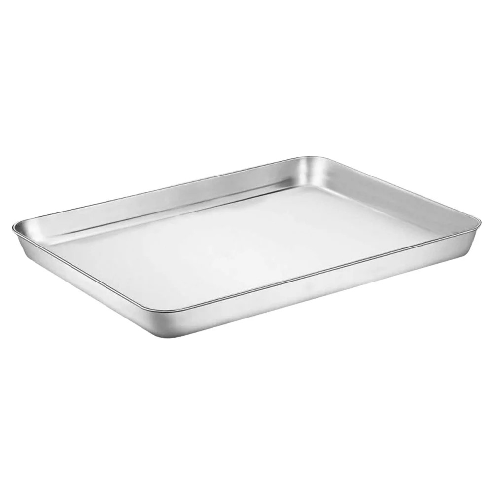 

Rectangle Baking Sheet Pan Oven Tray Cookie Baking Pan Multifunctional Storage Tray Stainless Steel Bbq Plate Dessert Tray