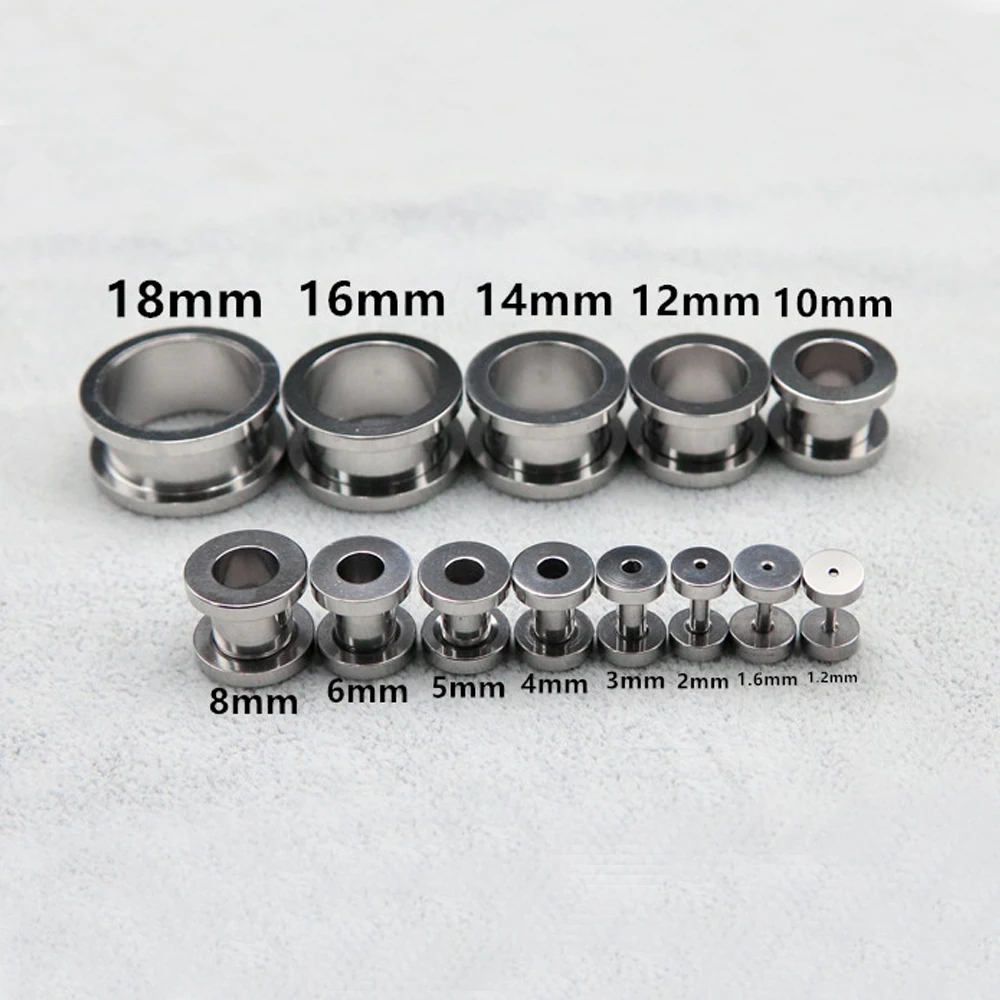 Piercing Jewelry 316L Stainless Steel Ear Plugs Tunnels Expander Earlet Gauges