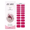 16/20Tips Semi-Cured Nail Wraps Simple Color Adhesive Full Cover Stickers for Nails UV Lamp Need Press On Nails DIY Manicure 4