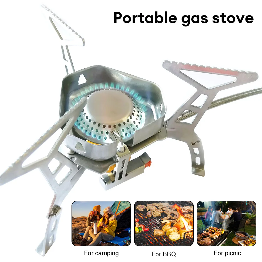 CampingGasStovePortableBackpackingPowerfulOutdoorBurners