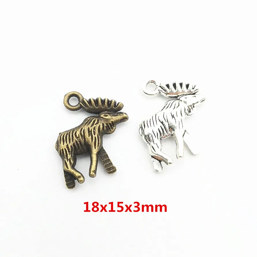 

80pcs deer Craft Supplies Charms Pendants for DIY Crafting Jewelry Findings Making Accessory 495