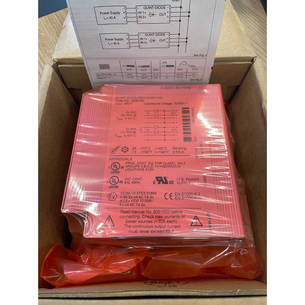 New 2320160 QUINT-DIODE/48DC/2X20/1X40-2320160 QUINT DIODE Diodes Redundancy Module Fast Ship Works Perfectly High Quality 5 New 2320160 QUINT-DIODE/48DC/2X20/1X40-2320160 QUINT DIODE Diodes Redundancy Module Fast Ship Works Perfectly High Quality - Image 3