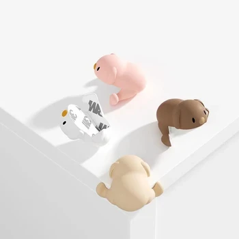 만화 강아지 가장자리 코너 가드, 아기 안전, 자기 접착 소프트 실리콘 보호대 테이블 커버, 충돌 방지 가드