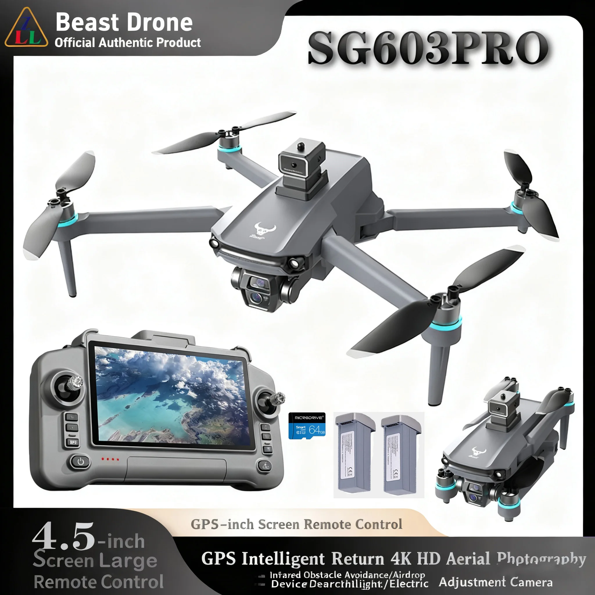 Drone SG603 GPS 8K 64G - Caméra Ultra HD, Vol Intelligent