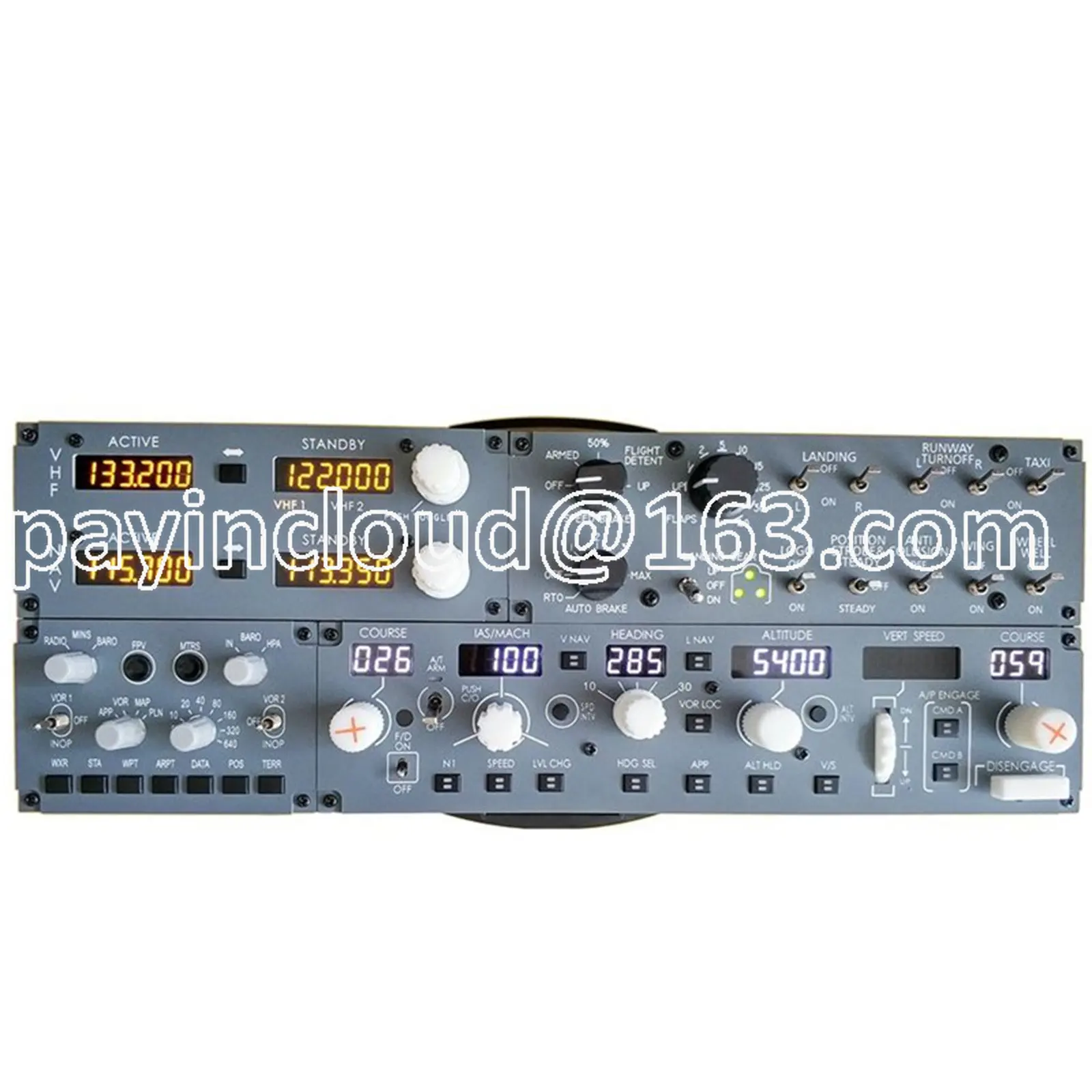 시뮬레이션 된 비행 패널 Qmcp737c 용