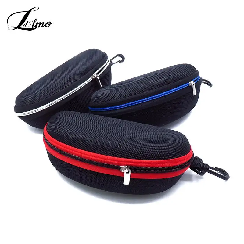 

Portable Zipper Carabiner Sunglasses Protector Box Hard Eye Glasses Case Travel Pack Pouch Glasses Case Eyewear Accessories