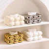 VEEHOME silvering Creative ceramic tissue box, egg-shaped tabletop decoration, light luxury decoration,living room paper box, 1