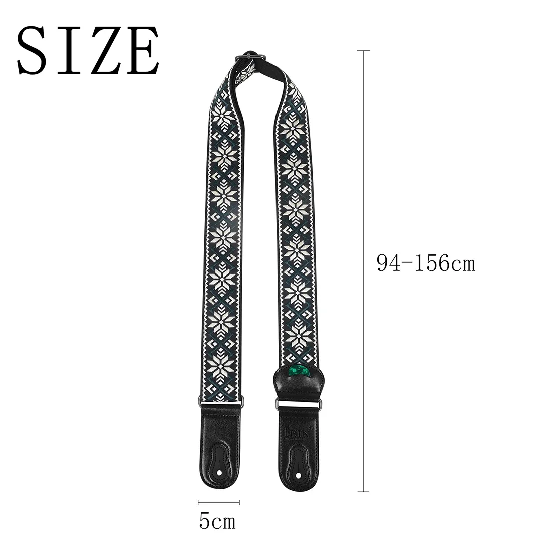 Premium Leather & Cotton Guitar Strap with Picks - High-Quality Instrument Accessory