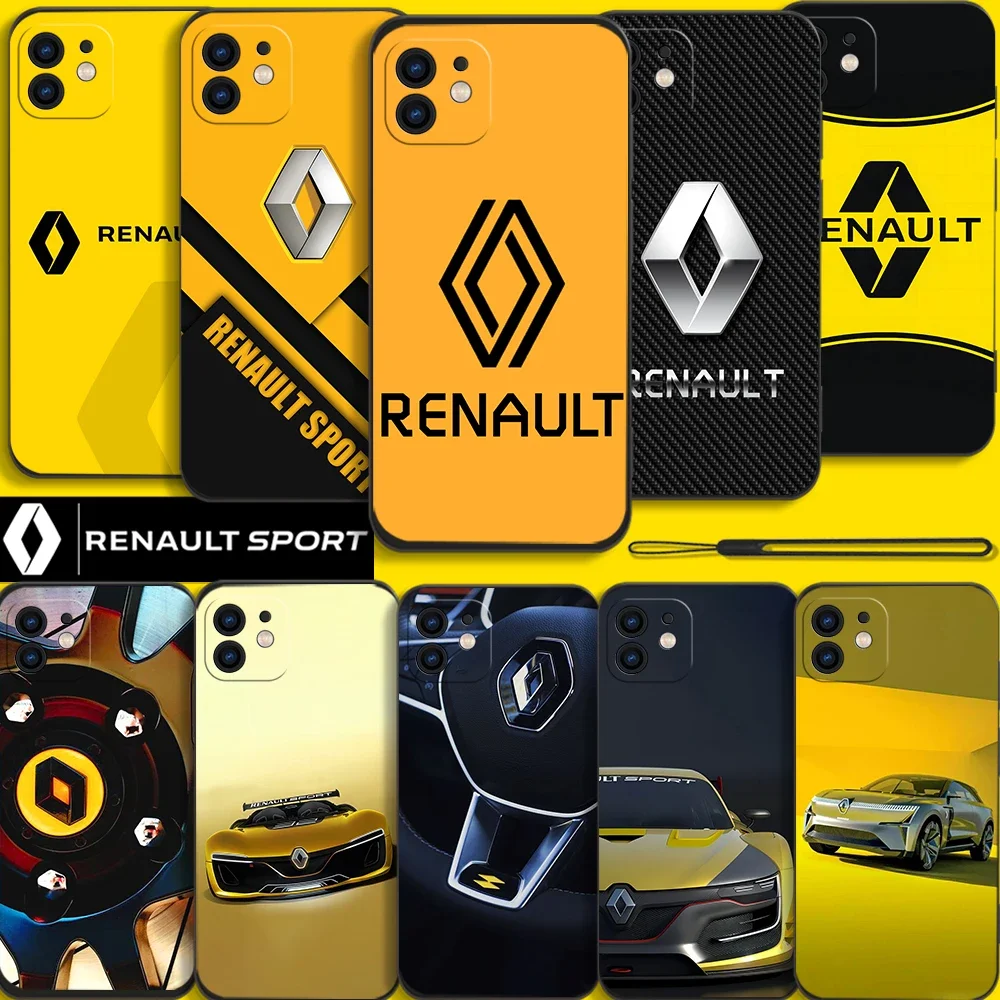 

Luxury Sports Car Renaults Phone Case For Xiaomi Redmi Note 12 11T 10S 9 Pro Plus 10C 9A 9C 9T K40 K50 K60 4G 5G With Hand Strap