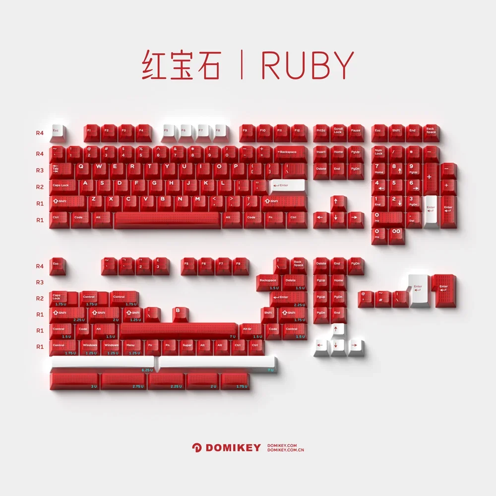 Domikey Ruby Cherry Profile abs doubleshot backlit keycap for mx