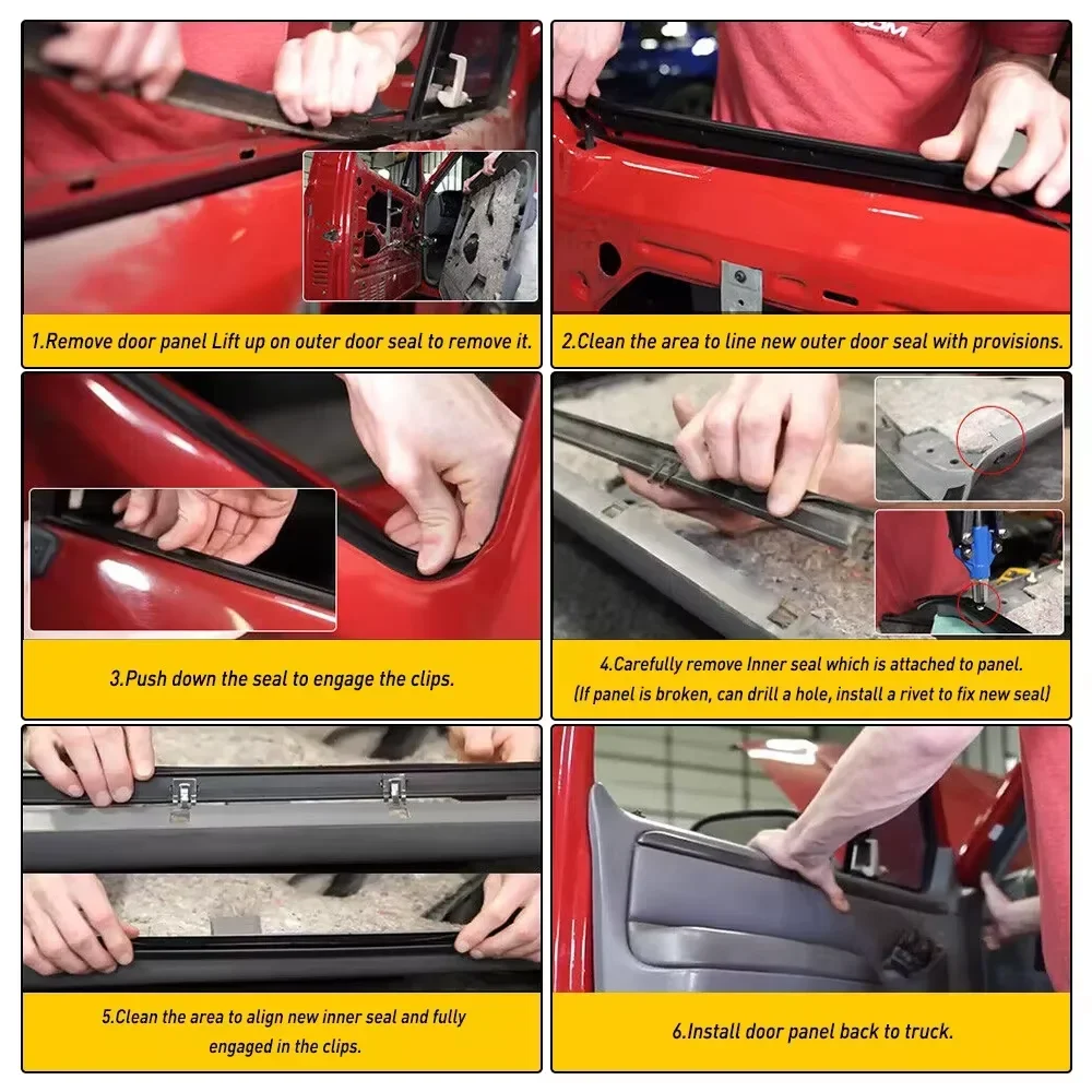 2Pcs Window Weatherstrip Belt Trim For HONDA Civic 1991-1995 72410‑SR3‑003 Waterproof Door Windows Glass Sealing Rubber Strips