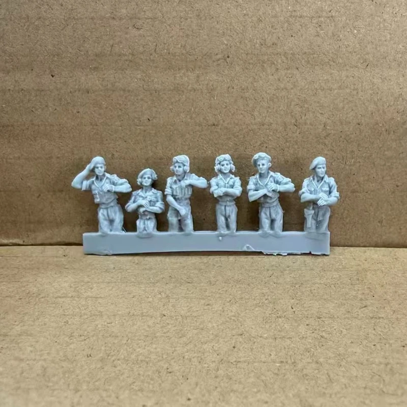 1/72 스케일 다이캐스트 레진 피규어 모델 키트 제2차 세계대전 영국 RTR 해치 크루 6 피규어 미도색