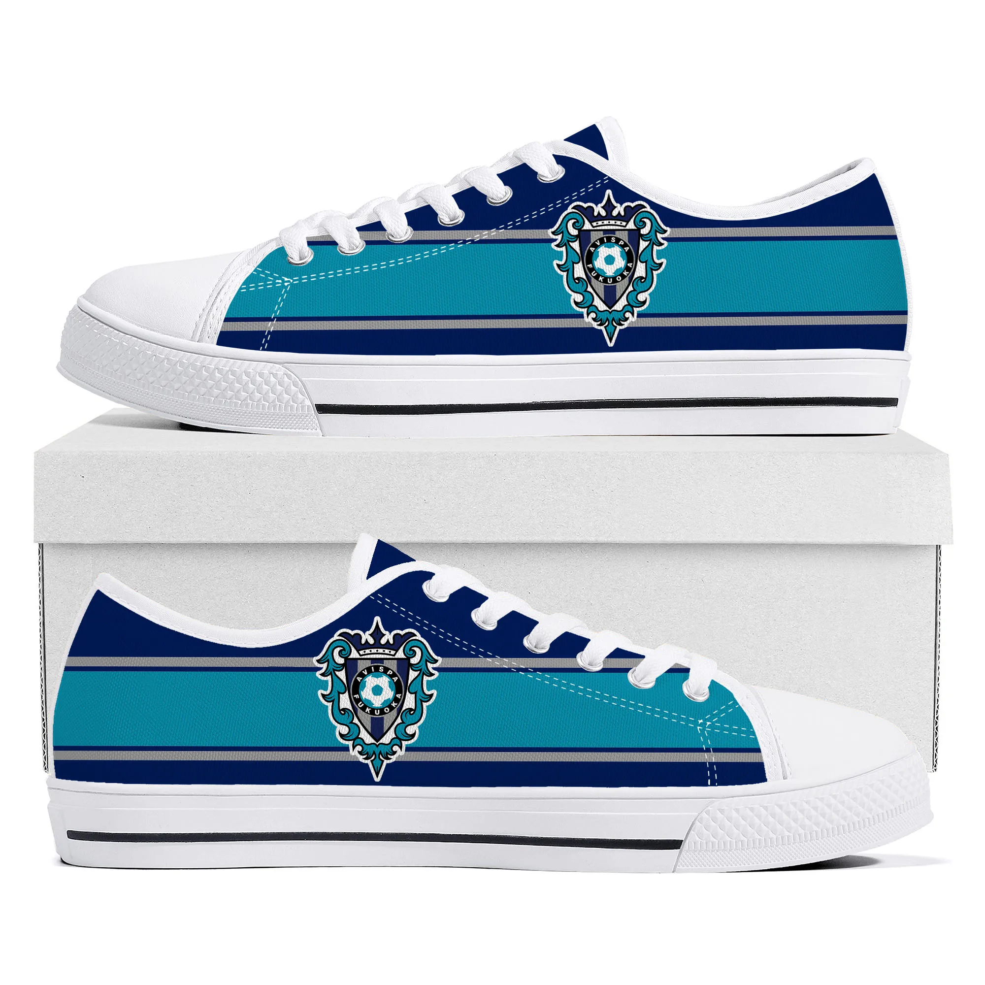 

アビスパ Fukuoka Football Low Top Sneakers Mens Womens Teenager Canvas High Quality Sneaker Casual Custom Made Shoes Customize DIY