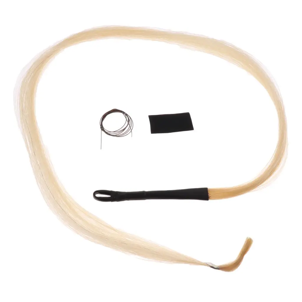 Genuine Mongolian Horse Tail Hair Musical Instrument Erhu Bow Horse Hair Parts for Any Size Violin Viola Cello and Erhu Bows musical instruments accessories