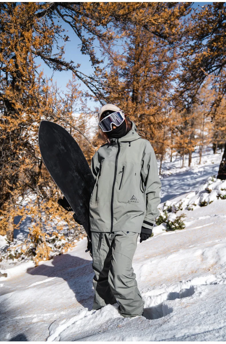 Vêtements de ski à capuche imperméables pour hommes et femmes, veste et pantalon de snowboard coupe-vent, combinaison épaisse et chaude pour hommes et femmes