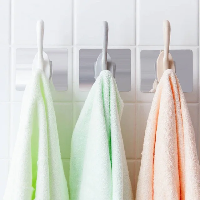 2/4 db Erős, Lyukasztó, Önmaga Ragasztó Dupla Fal Horgok Körömmentes Bevonatfutófutófutó- És Falfüggő Ruhákhoz - Image 3