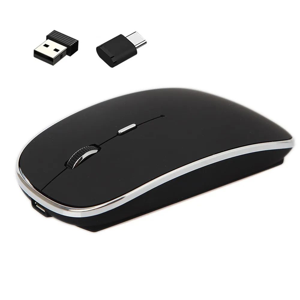 

2023 New Wireless Mouse Chargeable Portable Silent USB and Type-C Dual Mode Mouse 3 Adjustable DPI for Laptop, Mac, Android, PC