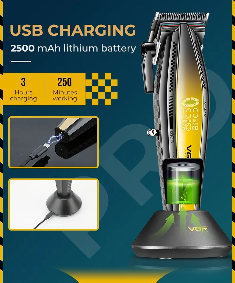 Hair Cutting Machine Electric Clipper Professional Hair Trimmer Barber 9000 RPM
