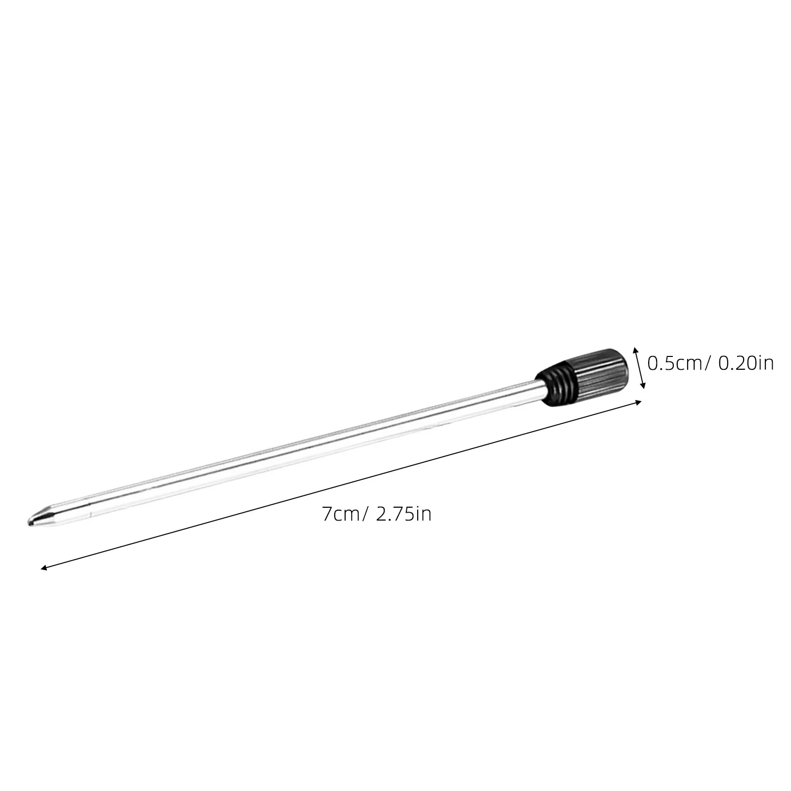 12Pcs 블랙 메탈 펜 리필 볼펜 카트리지 부드러운 필기 성능 파인 포인트 7Cm 호환 크로스 펜 신뢰할 수 있는 모든 제품