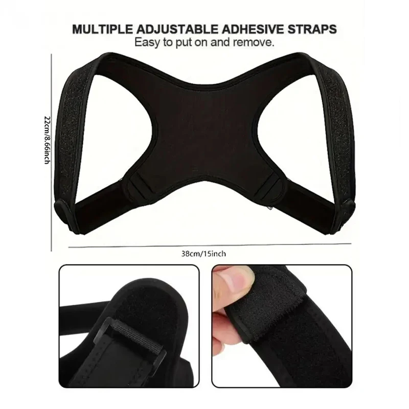 Adjustable Back Posture Correction Strap Hunchback Prevention Sitting Posture Correction Breathable Suitable for Men and Women