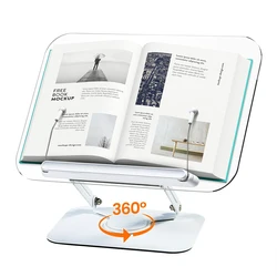 Adjustable Acrylic Desktop Book Stand and Holder (Rotary model)