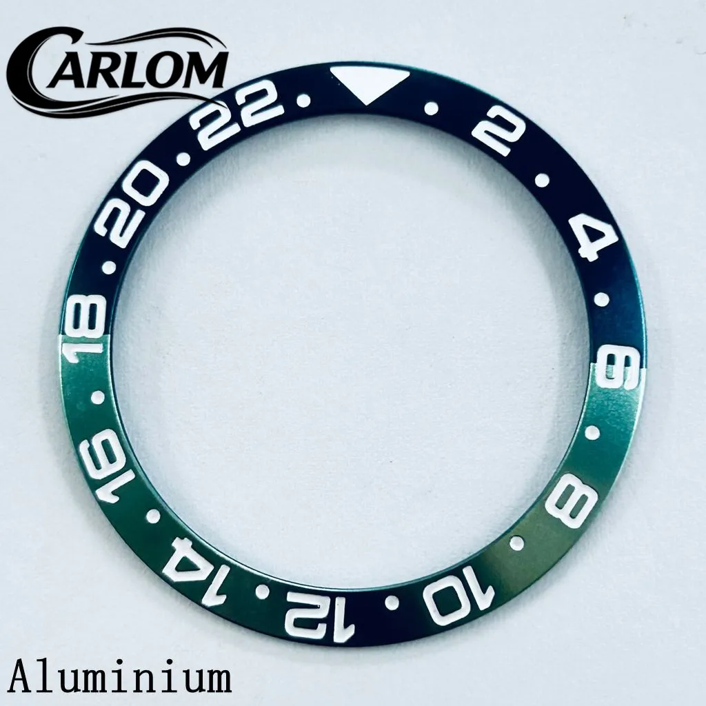 Multicolor GMT Aluminum/Ceramic Sloping Bezel Insert for 40mm Watch Case - Premium Watch Accessory