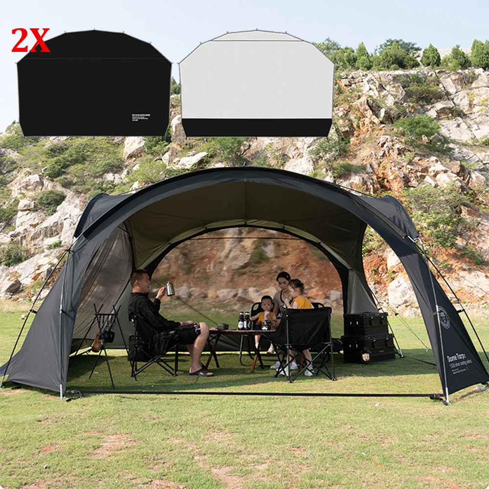 Outdoor Silver Coated Canopy Rainproof And Sunscreen Self-driving PU3000MM Waterproof BBQ Sun Shelter Camping Sunshade Tent Dome