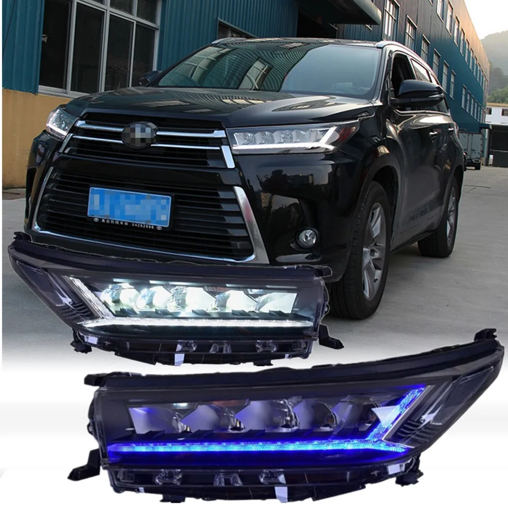 

Car Styling For Toyota Highlander Headlights 2018 2019 2020 2021 Front DRL High Low Beam LED Dynamic Turn Signal Lights Assembly