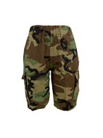 1338 New Product Rubber Waist Printed Camo Multi Pocket Casual Women's Shorts - Image 4