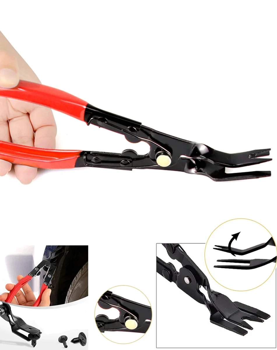 Clip Pliers Set Fastener Remover Auto Upholstery Combo Repair Kit for Car Car Panel Dashboard Pry Tool Kit_voghion.com
