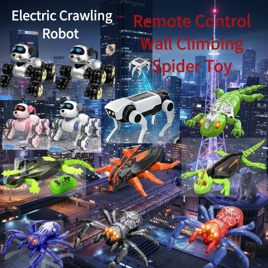 Remote Control Wall Climbing Spider Toy Dual-Mode RC Mechanical Rechargeable 360&deg; Rotating Stunt Car Electric Crawling Robot