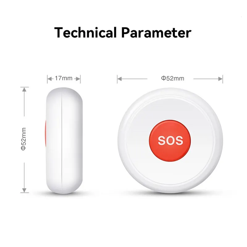 Tuya ZigBee SOS Emergency Button Elderly Children Alarm Emergency Help Switch Home Security Protection Smart Life App Control medical alert button,emergency alarm button