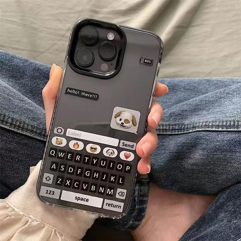 Sms Doggie Icon Impact Clear Phone Case Per Iphone15Pro 14 13Mini 12 11 Xr 78 14Plus Se Xsmax Soft Cover Shell Protection