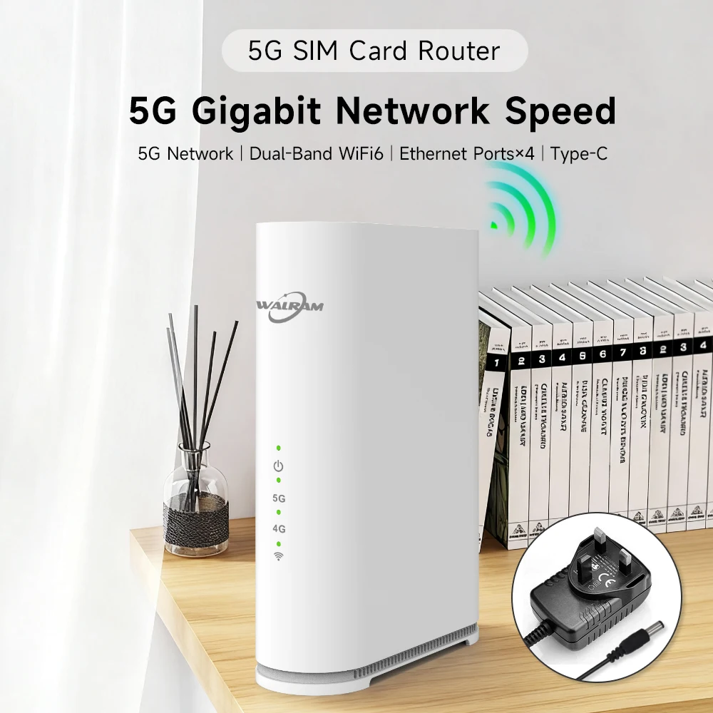 WiFi 6 4G/5G Indoor CPE Routers with SIM Internal Antannas WiFi 6 AX1800 Wireless Router Gigabit 5G 4G LTE Sim Card Modem - 6