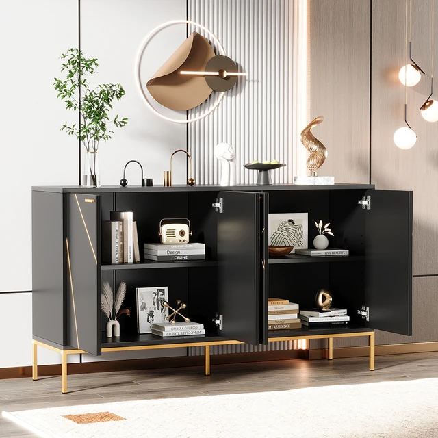 KOMHTOM Four Doors Metal Feed Sideboard