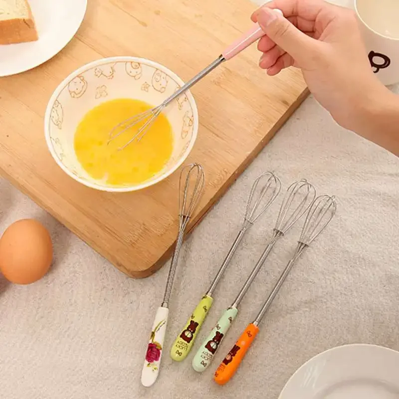 Description Picture 5 of itemEgg Beater Mini Stainless Steel Balloon Wire Whisk Manual Hand Mixer Milk Cream Butter Whisk Mixer Kitchen Egg Tools