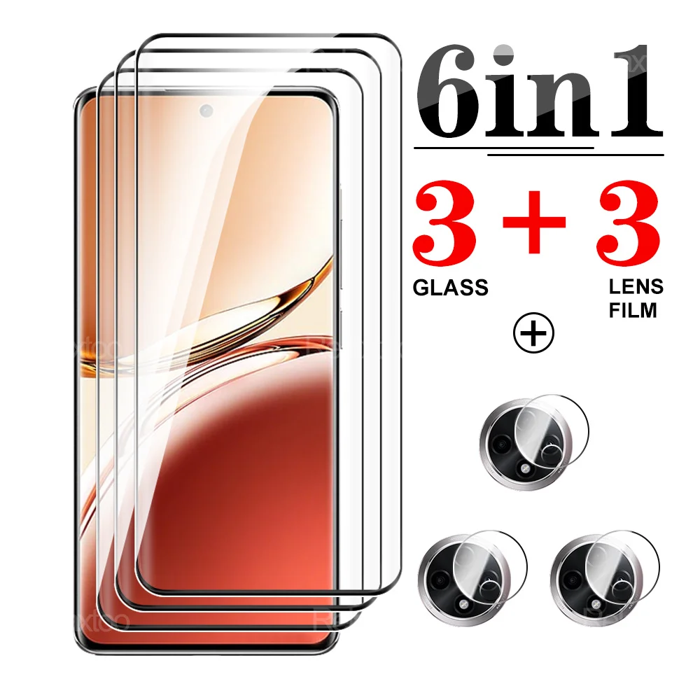 

6in1 camera glass 20D Curved Edge Tempered Glass For Oppo A3 Pro 6.7inch Full Cover screen protector For Oppo A3 Pro oppoa3pro